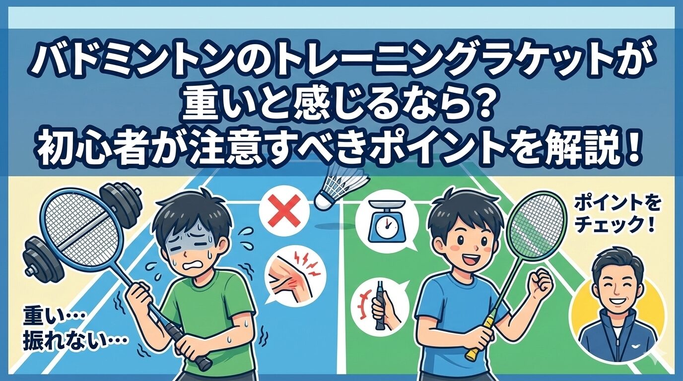 バドミントンのトレーニングラケットが重いと感じるなら？初心者が注意すべきポイントを解説！