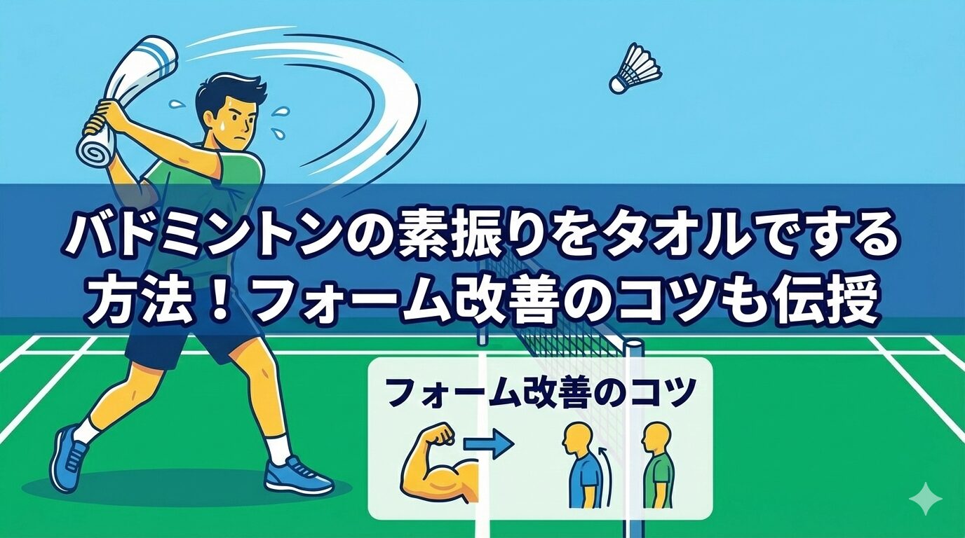 バドミントンの素振りをタオルでする方法!フォーム改善のコツも伝授