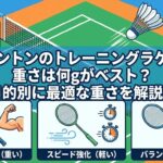 バドミントンのトレーニングラケットの重さは何gがベスト？目的別に最適な重さを解説！