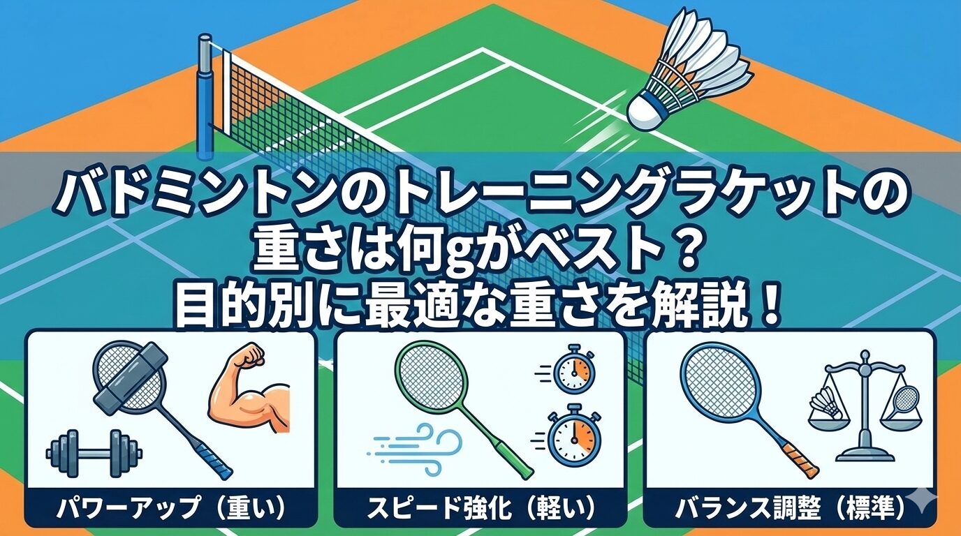 バドミントンのトレーニングラケットの重さは何gがベスト？目的別に最適な重さを解説！