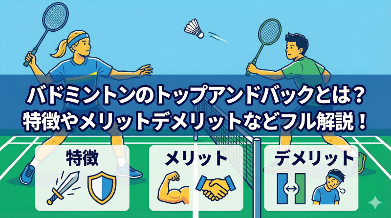 バドミントンのトップアンドバックとは？特徴やメリット・デメリットなどフル解説！