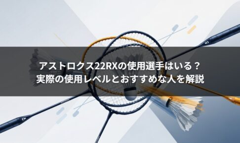 アストロクス22RXの使用選手はいる？実際の使用レベルとおすすめな人を解説